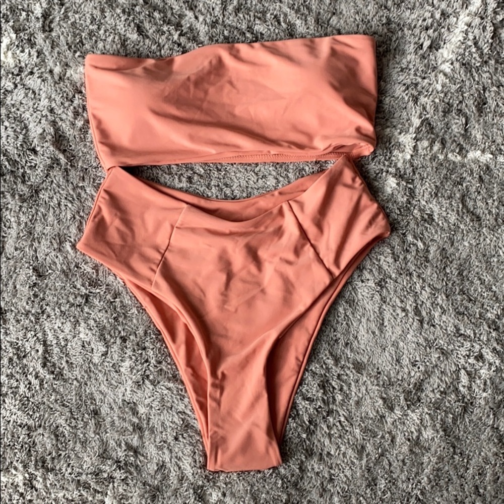 SALMON ZAFUL BIKINI TOP & BOTTOM